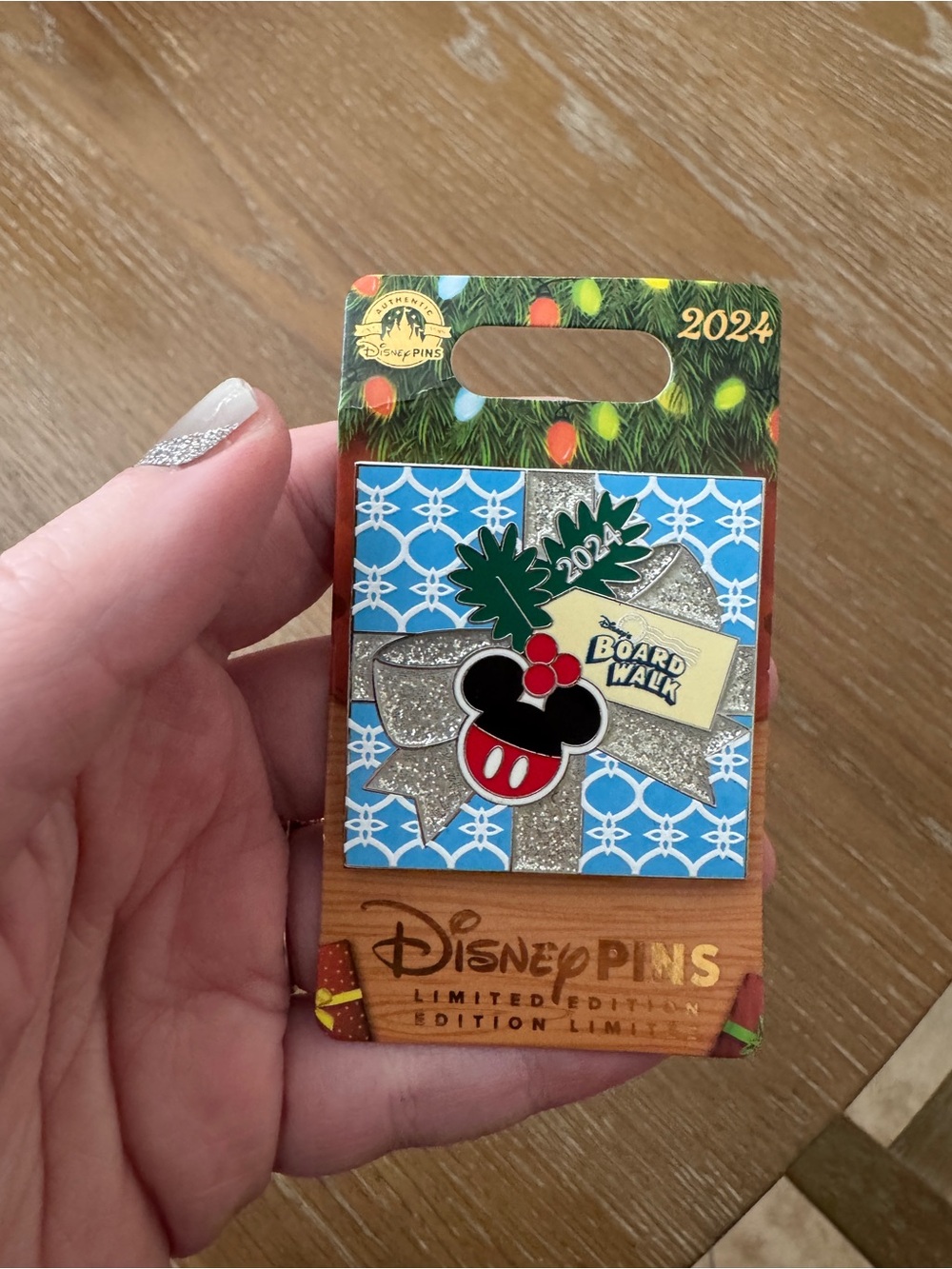2024 Disney Parks Happy Holidays Gift Boardwalk Resort LE Pin Mickey Mouse